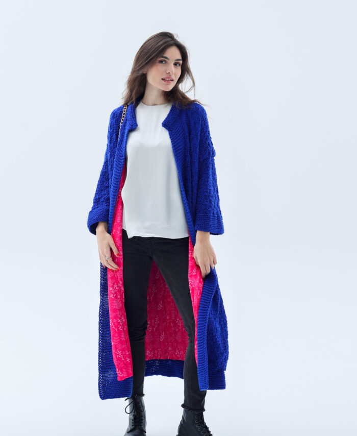 Hand-Woven  Coat INDIGO