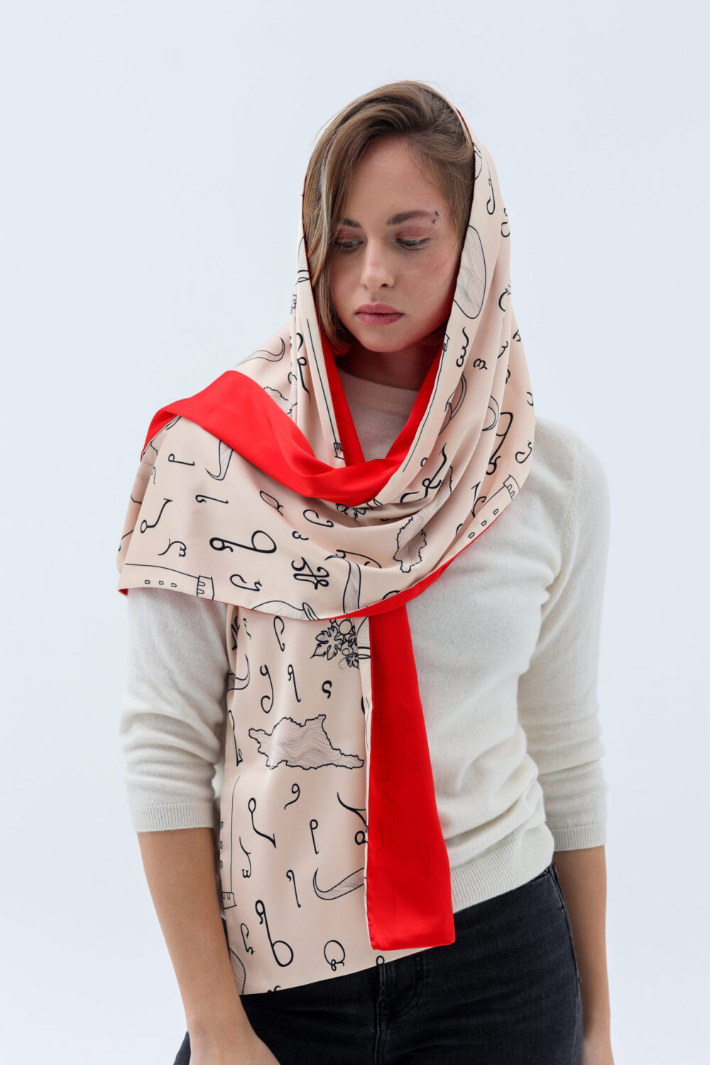 Long double-sided scarf Giana