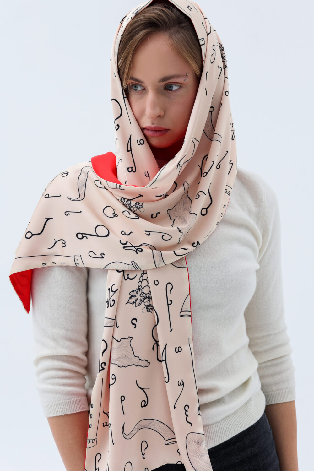 Long double-sided scarf Giana - Image 2
