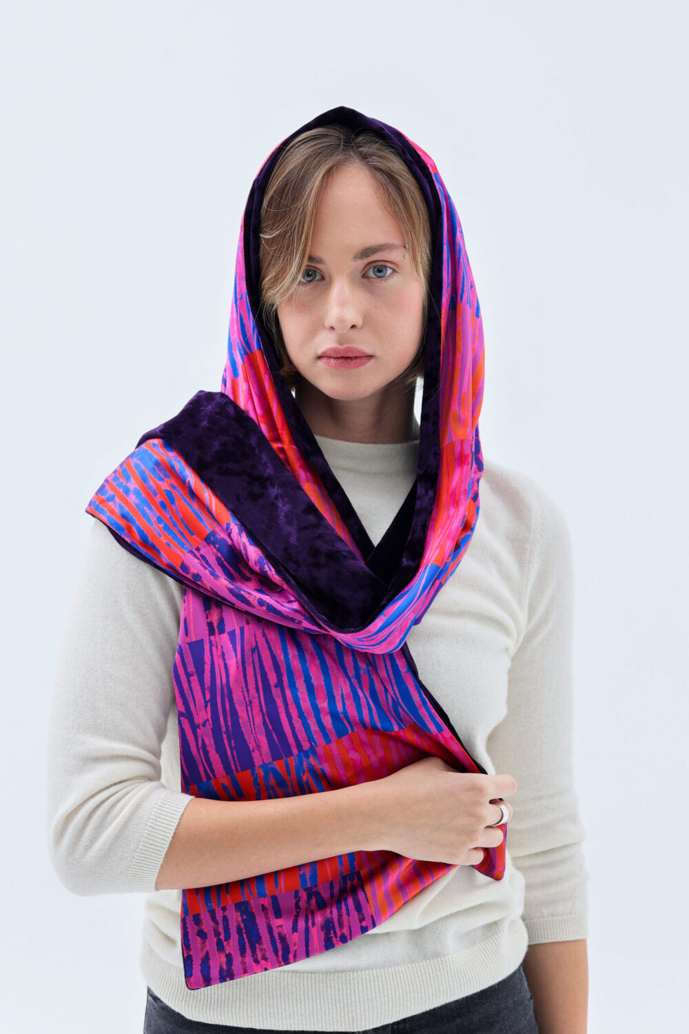 Long double-sided scarf Lorenza
