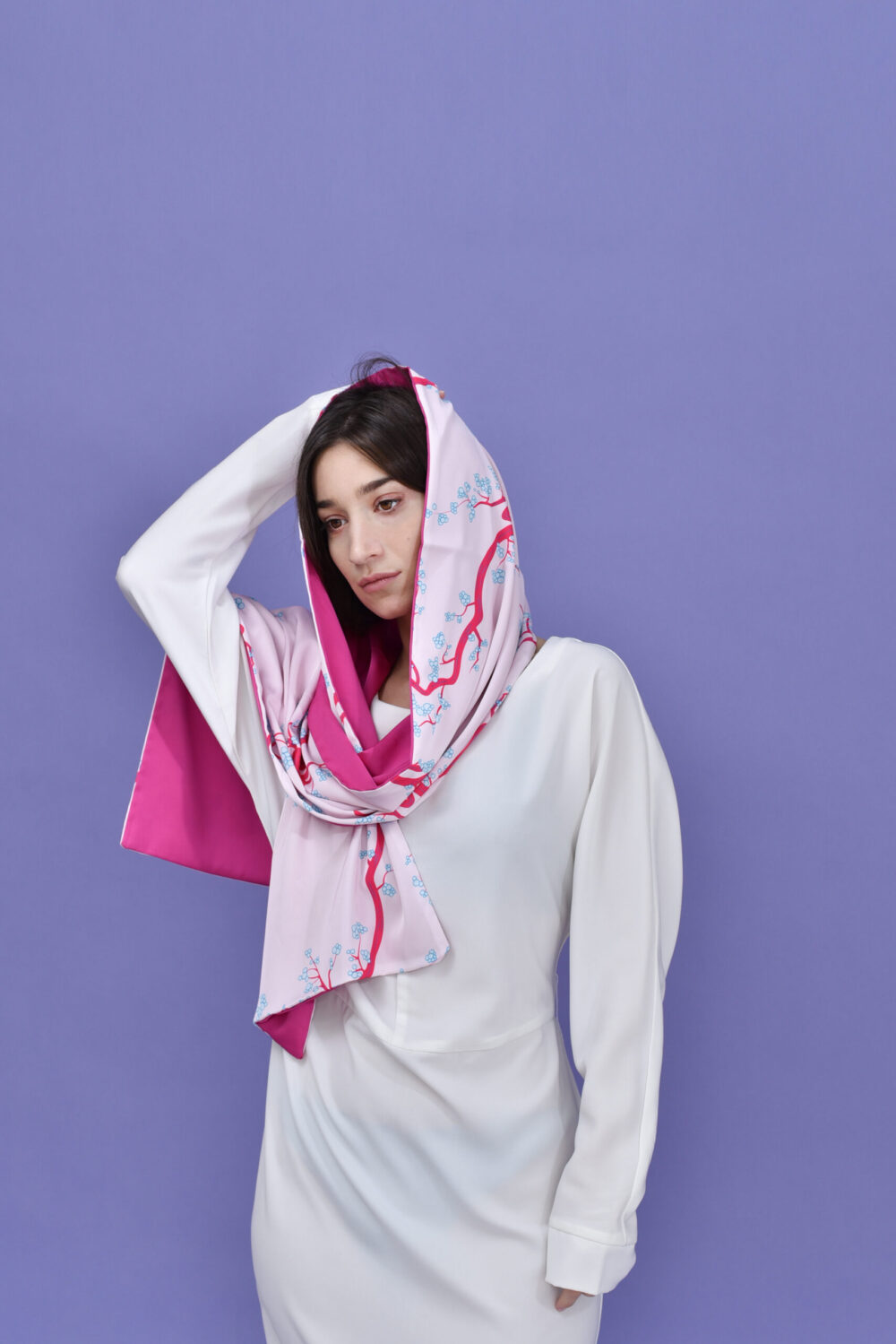 Long double-sided scarf Mandorle