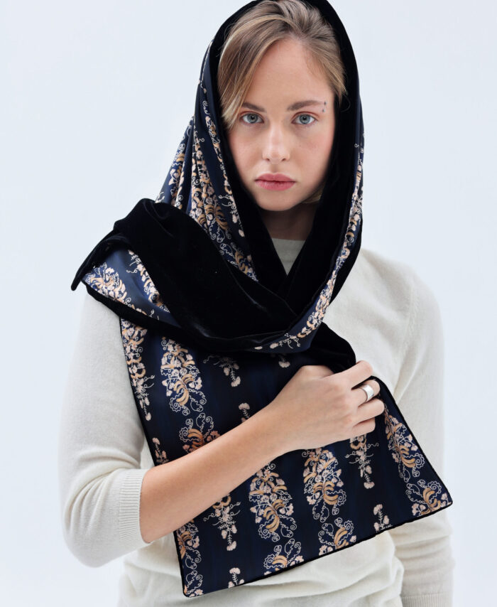 Long double-sided scarf Notte
