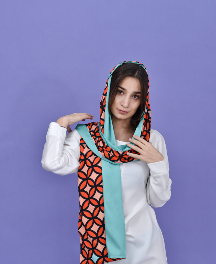 Long double-sided scarf Pesca