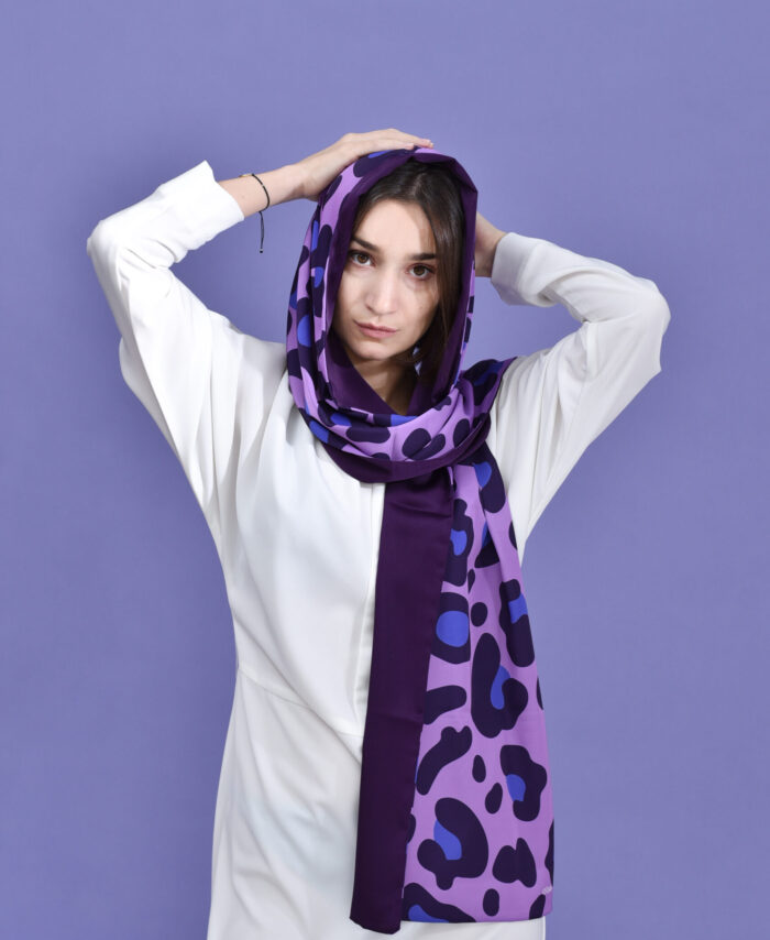 Long double-sided scarf Purple